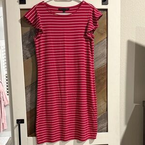 White House Black Market Pink Striped Dress